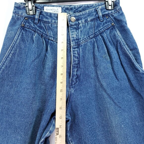 Vintage Gloria Vanderbilt by Murjani Jeans Size 12 High Pleated Straight Leg - Picture 5 of 14